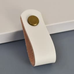 TENCHTW Cowhide Leather Cabinet Handles Furniture Dresser Wardrobe Kitchen Knobs Drawer Door Pulls Genuine Leather Black Vintage