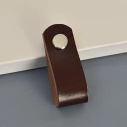 TENCHTW Cowhide Leather Cabinet Handles Furniture Dresser Wardrobe Kitchen Knobs Drawer Door Pulls Genuine Leather Black Vintage
