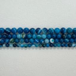 Natural Stone AAAA Quality Blue Sardonyx Agate Round Loose Beads 6 8 10 12MM Pick Size For Jewelry Making