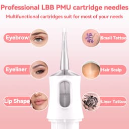 LBB PMU 20PCs Disposable Sterilized Tattoo Cartridge Needle SMP Permanent Makeup Body Art 0.18mm 0.20mm0.25mm Round Liner/Shader