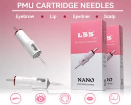 LBB PMU 20PCs Disposable Sterilized Tattoo Cartridge Needle SMP Permanent Makeup Body Art 0.18mm 0.20mm0.25mm Round Liner/Shader