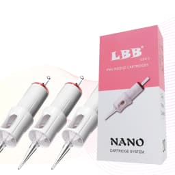 LBB PMU 20PCs Disposable Sterilized Tattoo Cartridge Needle SMP Permanent Makeup Body Art 0.18mm 0.20mm0.25mm Round Liner/Shader