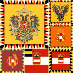 Austria Imperial Standard Flags 21X21CM 2X2FT 4X4FT 120X120CM Imperial Standard Infantry Pattern Mix Early 19th Century Banner