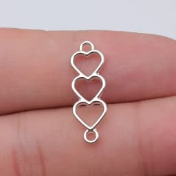 WYSIWYG 20pcs 24x8mm 6 Colors Hollow Heart Connector Charms For Earring Making Bracelet Making Jewelry Making Jewelry Findings