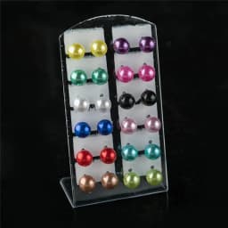 12Pairs Colorful White Imitation Pearl Stud Earrings For Women Ear Jewelry Round Ball Earring 4 6 8 10mm