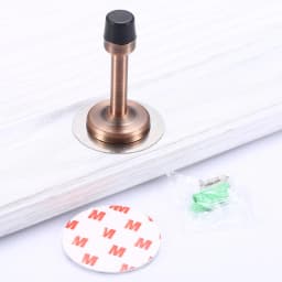 NAIERDI Rubber Wall Mounted Door Stopper Stainless Steel Door Stops Holder Catch Floor Fitting With Screws Bedroom Home Hardware