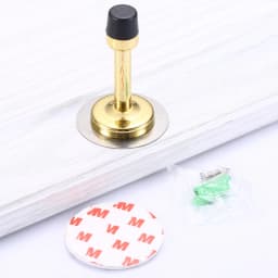 NAIERDI Rubber Wall Mounted Door Stopper Stainless Steel Door Stops Holder Catch Floor Fitting With Screws Bedroom Home Hardware