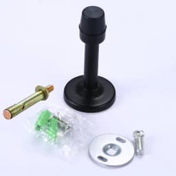 NAIERDI Rubber Wall Mounted Door Stopper Stainless Steel Door Stops Holder Catch Floor Fitting With Screws Bedroom Home Hardware