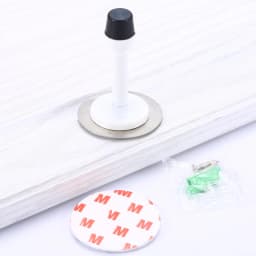 NAIERDI Rubber Wall Mounted Door Stopper Stainless Steel Door Stops Holder Catch Floor Fitting With Screws Bedroom Home Hardware
