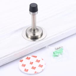 NAIERDI Rubber Wall Mounted Door Stopper Stainless Steel Door Stops Holder Catch Floor Fitting With Screws Bedroom Home Hardware