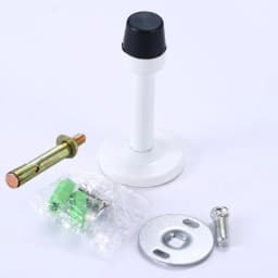 NAIERDI Rubber Wall Mounted Door Stopper Stainless Steel Door Stops Holder Catch Floor Fitting With Screws Bedroom Home Hardware