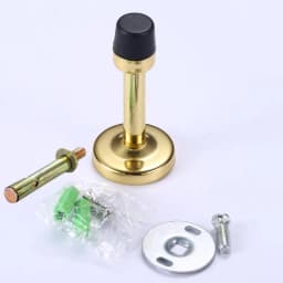 NAIERDI Rubber Wall Mounted Door Stopper Stainless Steel Door Stops Holder Catch Floor Fitting With Screws Bedroom Home Hardware