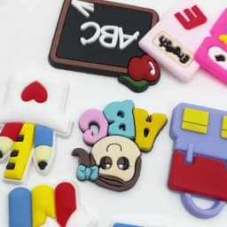 10/20pcs Cute Mini Cartoon Stationery Series PVC Flexible Glue Flat Back DIY Scrapbook Embellishment Phone Craft Decoration J83