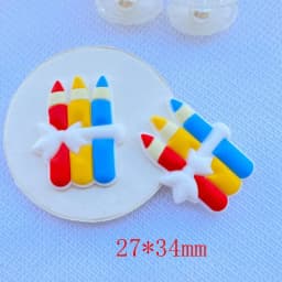 10/20pcs Cute Mini Cartoon Stationery Series PVC Flexible Glue Flat Back DIY Scrapbook Embellishment Phone Craft Decoration J83
