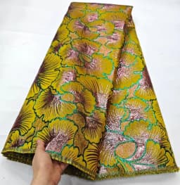 Pink African Lace Fabric 2024 High Quality Brocade Jacquard Fabric Nigerian French Organza Lace Fabric for Party Dress 5 Yards