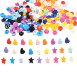 10/20sets Heart/Star Shaped T5 Plastic Snap Button Fastener Press Buttons For Baby Clothes Clips Buttons Garment Accessories