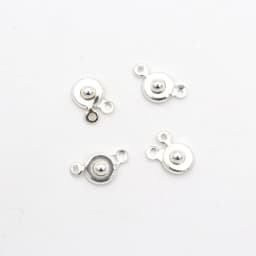 30sets Metal Snap Button Beads Clasps For Jewelry Finding Earring Beaded Pendant Connector DIY Accessories