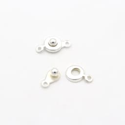 30sets Metal Snap Button Beads Clasps For Jewelry Finding Earring Beaded Pendant Connector DIY Accessories