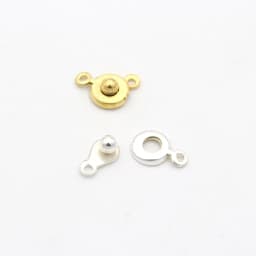 30sets Metal Snap Button Beads Clasps For Jewelry Finding Earring Beaded Pendant Connector DIY Accessories