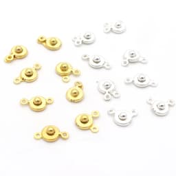 30sets Metal Snap Button Beads Clasps For Jewelry Finding Earring Beaded Pendant Connector DIY Accessories
