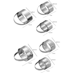 Stainless Steel Non-Stick Cookie Mold, Baking Accessories,Round Cookie Cutter Set with Handle, Kitchen Tools, 3Pcs