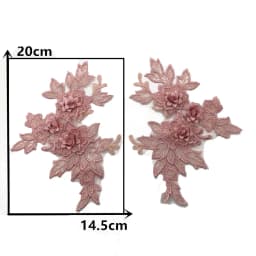 3D 1 Pair For Sale Craft Supplies Trim Wedding Dress Decoration Sewing On Lace Embroidered Fabric Needlework Applique