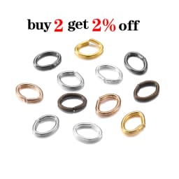 100/300pcs/lot 4-8mm Metal Mixe Color Oval Jump Rings Split Open Rings Connectors For DIY Jewelry Findings Making Supplies