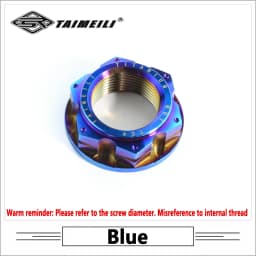 TAIMEILI Titanium Alloy Rear Axle Nut M22/M24 p1.5 Fit BMW S1000RR SYM TMAX560 Motorcycle Modified Decorative Nut 1Pcs
