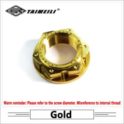 TAIMEILI Titanium Alloy Rear Axle Nut M22/M24 p1.5 Fit BMW S1000RR SYM TMAX560 Motorcycle Modified Decorative Nut 1Pcs