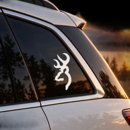 Browning Whitetail Deer Buck Hunting Doe Country Window Sticker Vinyl Decal Decoration