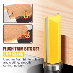 CMCP 8MM Shank D16 Pattern Bit Router Bit Woodworking Milling Cutter For Wood Bit Face Mill Carbide Cutter End Mill