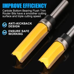 CMCP 8MM Shank D16 Pattern Bit Router Bit Woodworking Milling Cutter For Wood Bit Face Mill Carbide Cutter End Mill