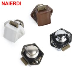 NAIERDI 5PCS Camper Car Push Lock RV Caravan Boat Motor Home Cabinet Drawer Latch Button Locks For Furniture Hardware