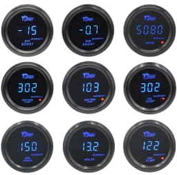 Dragon 52mm Digital Auto Car Modification Meter Water Temperature Oil Temp Boost Pressure Volt Tachomet RPM Gas Air Fuel Gauge