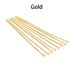 100-200pcs/Lot 15-70mm Gold/Copper/Rhodium Headpins Flat Head Pins For Jewelry Making Findings Accessories Supplies Wholesale