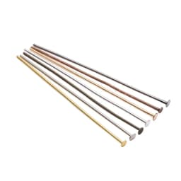 100-200pcs/Lot 15-70mm Gold/Copper/Rhodium Headpins Flat Head Pins For Jewelry Making Findings Accessories Supplies Wholesale