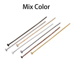100-200pcs/Lot 15-70mm Gold/Copper/Rhodium Headpins Flat Head Pins For Jewelry Making Findings Accessories Supplies Wholesale