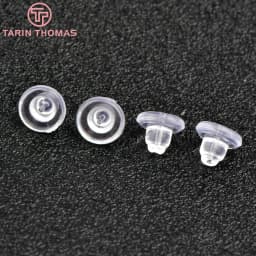 (4090) 100PCS 4x5MM 5x6MM White Rubber Earring Back Diy Jewelry Findings Accessories Wholesales