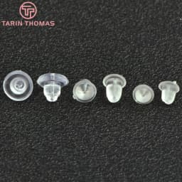(4090) 100PCS 4x5MM 5x6MM White Rubber Earring Back Diy Jewelry Findings Accessories Wholesales