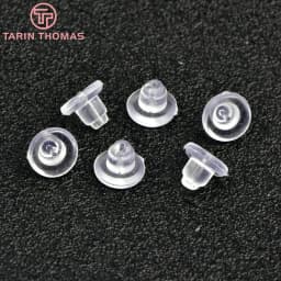 (4090) 100PCS 4x5MM 5x6MM White Rubber Earring Back Diy Jewelry Findings Accessories Wholesales