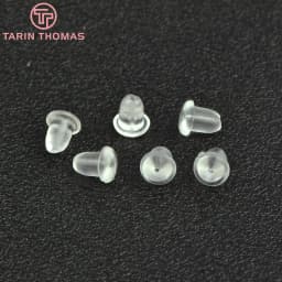 (4090) 100PCS 4x5MM 5x6MM White Rubber Earring Back Diy Jewelry Findings Accessories Wholesales