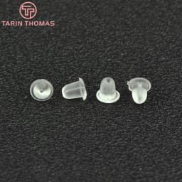 (4090) 100PCS 4x5MM 5x6MM White Rubber Earring Back Diy Jewelry Findings Accessories Wholesales
