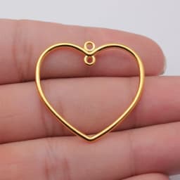 WYSIWYG 10pcs 32x35mm 6 Colors Hollow Heart Connector Charms Pendant For Jewelry Making DIY Jewelry Findings
