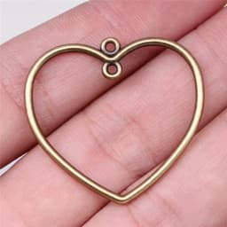 WYSIWYG 10pcs 32x35mm 6 Colors Hollow Heart Connector Charms Pendant For Jewelry Making DIY Jewelry Findings