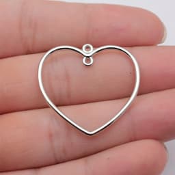 WYSIWYG 10pcs 32x35mm 6 Colors Hollow Heart Connector Charms Pendant For Jewelry Making DIY Jewelry Findings