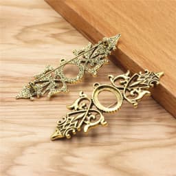 Onebeading Fit 13x18mm Vintage Oval Brooch Blank Setting Bezel Tray Base Cabochons For DIY Making Accessories 5Pcs K06231