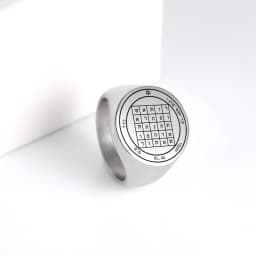 Dawapara Solomon Rings for Men Talisman Key of Solomon Amulet Punk Ring Stainless Steel Jewelry