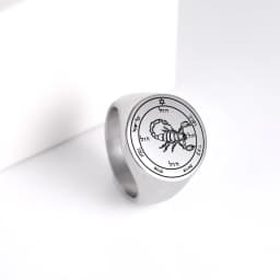 Dawapara Solomon Rings for Men Talisman Key of Solomon Amulet Punk Ring Stainless Steel Jewelry