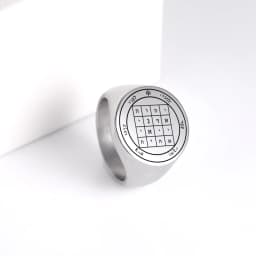 Dawapara Solomon Rings for Men Talisman Key of Solomon Amulet Punk Ring Stainless Steel Jewelry