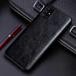 Luxury PU leather Case for Samsung galaxy A51 A71 A41 A31 A21S A11 4G 5G with Business solid color design phone case coque